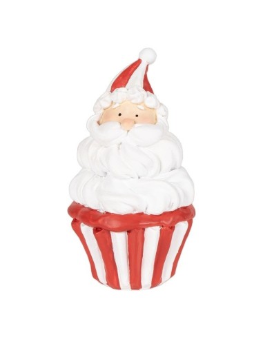 Babbo Natale Cake Decorativo da Tavola Rosso e Bianco 15 cm Plathea