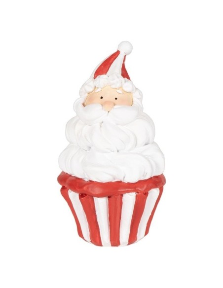 Babbo Natale Cake Decorativo da Tavola Rosso e Bianco 15 cm Plathea