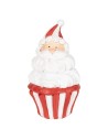 Babbo Natale Cake Decorativo da Tavola Rosso e Bianco 15 cm Plathea