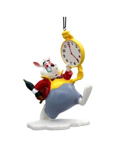 Addobbo Natalizio Bianconiglio di Alice 3D in Resina Kurt S. Adler