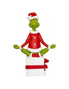 Statuina Grinch che Medita su Pacco Regalo 19,5 cm Kurt S. Adler