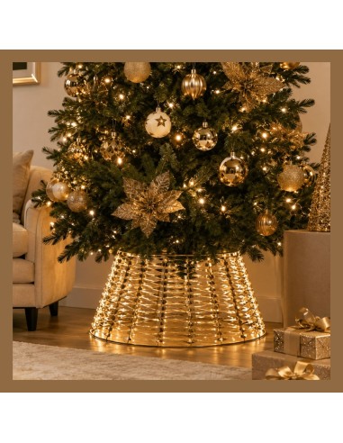 Copribase per Albero di Natale Luminoso 500 LED Oro Mercury