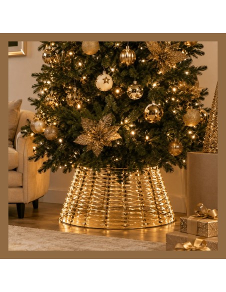 Copribase per Albero di Natale Luminoso 500 LED Oro Mercury