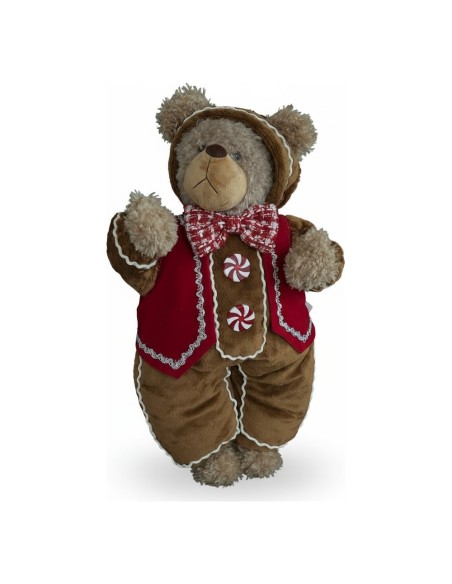 Orso Decorativo di Natale Larry Candy in Peluche H 55 cm Xone