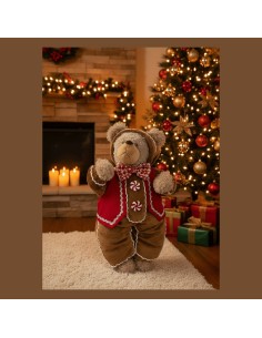 Orso Decorativo di Natale Larry Candy in Peluche H 55 cm Xone 2