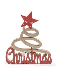 Albero di Natale in Legno da Appoggio Christmas 21x24 cm Mercury