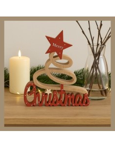 Albero di Natale in Legno da Appoggio Christmas 21x24 cm Mercury 2