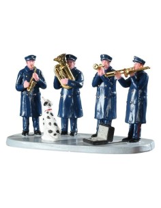 Statuina Banda dei Vigili del Fuoco per Villaggio di Natale Lemax