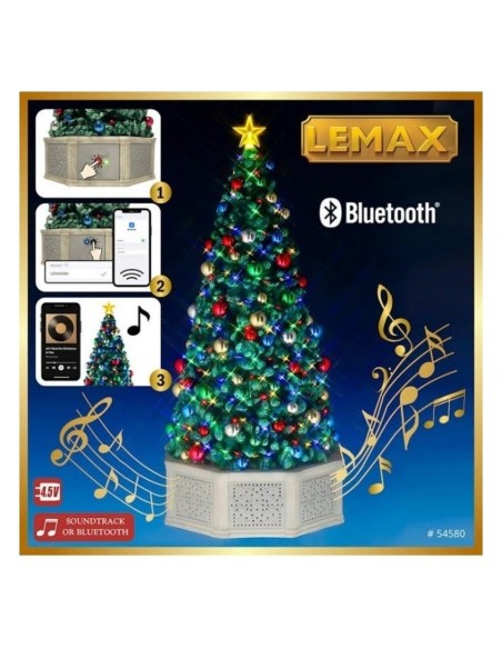 Albero di Natale Musicale Bluetooth con Luci LED Multicolor Lemax