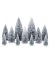 Set 11 Pini Innevati per Villaggio di Natale Lemax
