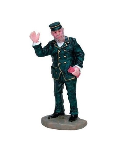 Statuina Controllore del Treno per Villaggio di Natale Lemax