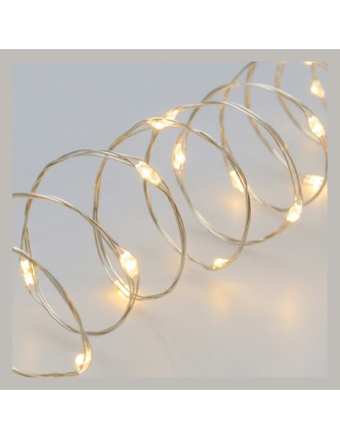 Luci di Natale a Batteria 100 MicroLED Bianco Caldo 9,9 m Lotti