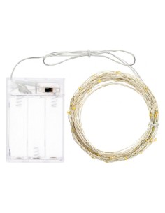 Luci di Natale a Batteria 100 MicroLED Bianco Caldo 9,9 m Lotti 2