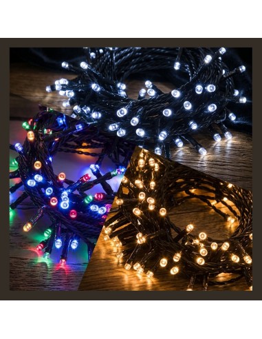 Luci di Natale da Esterno 300 LED Bianco Caldo 8 Giochi di Luce Lotti