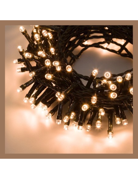 Luci di Natale da Esterno 300 LED Bianco Caldo 8 Giochi di Luce Lotti