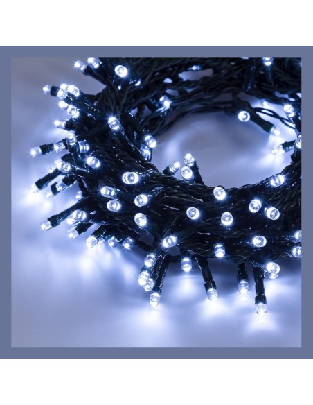 Luci di Natale da Esterno 300 LED Bianco Caldo 8 Giochi di Luce Lotti