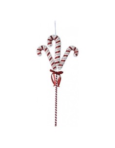 Bastoncino di Zucchero Decorativo Rosso e Bianco 58 cm Kaemingk
