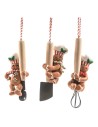 Pendente Omino di Pan di Zenzero Cuoco per Albero H 13 cm Mercury