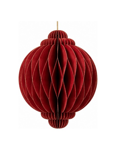 Sfera di Carta a Nido d'Ape Rossa per Albero Ø 11,5 cm Kaemingk