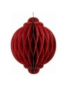 Sfera di Carta a Nido d'Ape Rossa per Albero Ø 11,5 cm Kaemingk