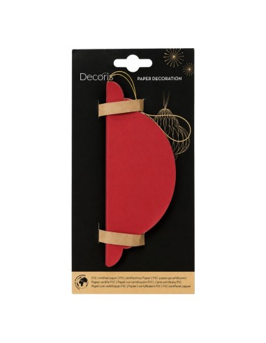 Sfera di Carta a Nido d'Ape Rossa per Albero Ø 11,5 cm Kaemingk