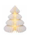 Albero di Natale LED in Carta Bianca da Tavolo 24 x 28 cm Kaemingk