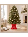 Base per Albero di Natale con Fiocco Rosso 50x38x45 cm Mercury