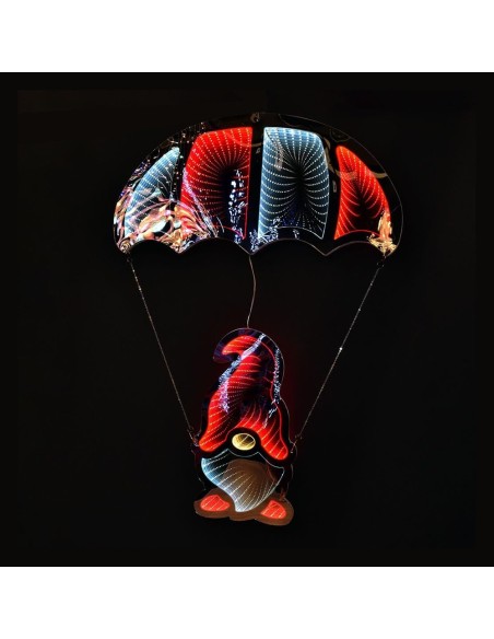 Babbo Natale Luminoso con Paracadute 3D 39x60 cm Mercury