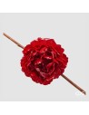 Peonia Decorativa con Clip Rossa Glossy Ø 17 cm EDG