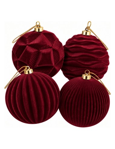 Pallina di Natale in Velluto Velvet Touch con Rilievi Xone