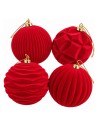 Pallina di Natale in Velluto Velvet Touch con Rilievi Xone