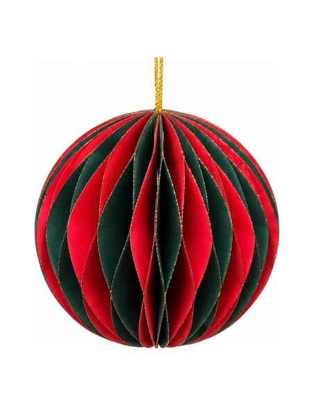 Sfera di Carta Bicolore per Albero di Natale 15 cm Koopman