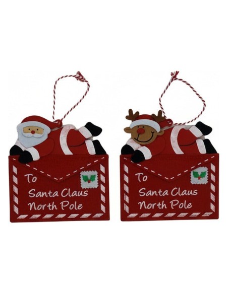 Pendente Letterina per Babbo Natale in Pannolenci 12x12,5 cm Mercury
