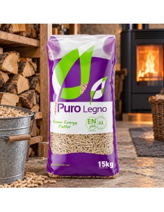 Pellet Puro Legno GREEN ENERGY EN Plus A1 Sacco Da 15 kg Ø 6 mm 2