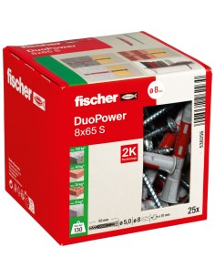 Tassello Lungo Vite Testa Svasata Carichi Elevati DuoPower 8x65 S 25 Pezzi 2