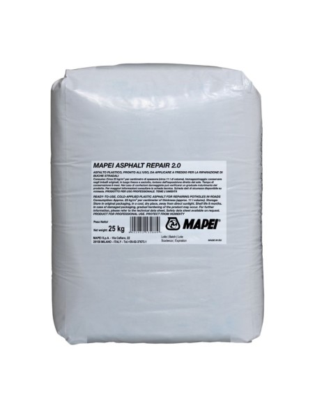 Mapei ASPHALT REPAIR 2.0 Asfalto Plastico Per Riparazioni Rapide 25 Kg