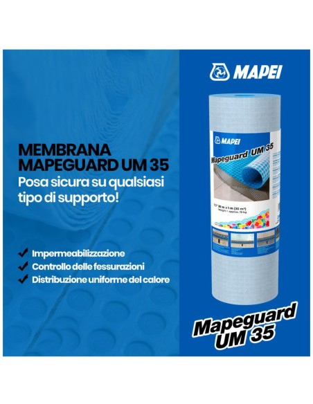 MAPEI Mapeguard UM 35 Membrana Desolidarizzante Rotolo 1 x 30 m
