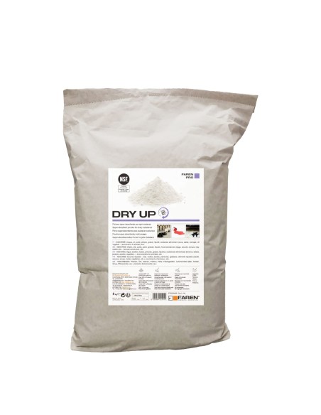 Faren DRY UP Polvere Assorbente Ecologica Ideale Per Olio, Vernici, Acidi 5 Kg