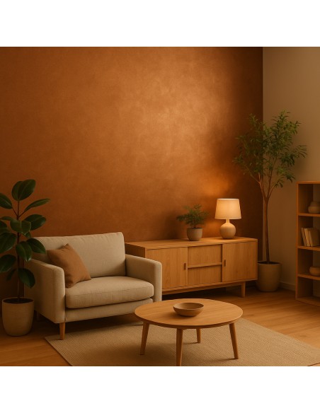 Decorativo Murale Milano Interni Colore Rame Effetto Seta Riflessi Perlescenti