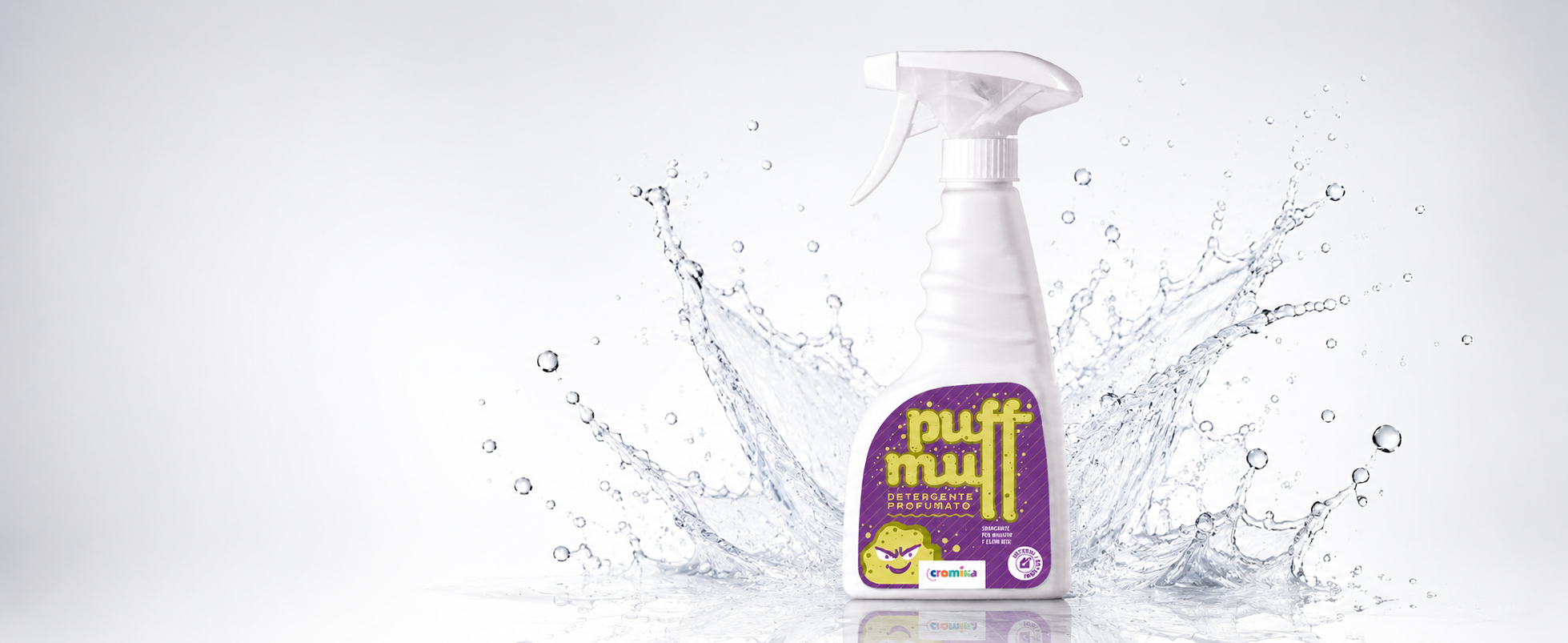 Flacone spray Puff Muff detergente profumato per la pulizia rapida di macchie nere e aloni su pareti e superfici porose